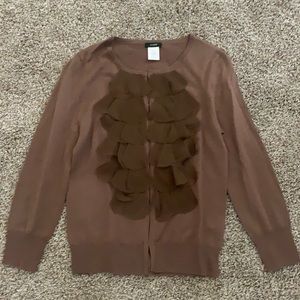 JCrew Ruffle Cardigan